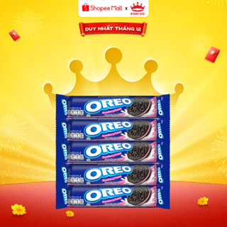   VC 15%  Bánh Quy Oreo Vị Kem Lạnh Dâu Vani Socola Combo 5 Thanh X 110.4G 
