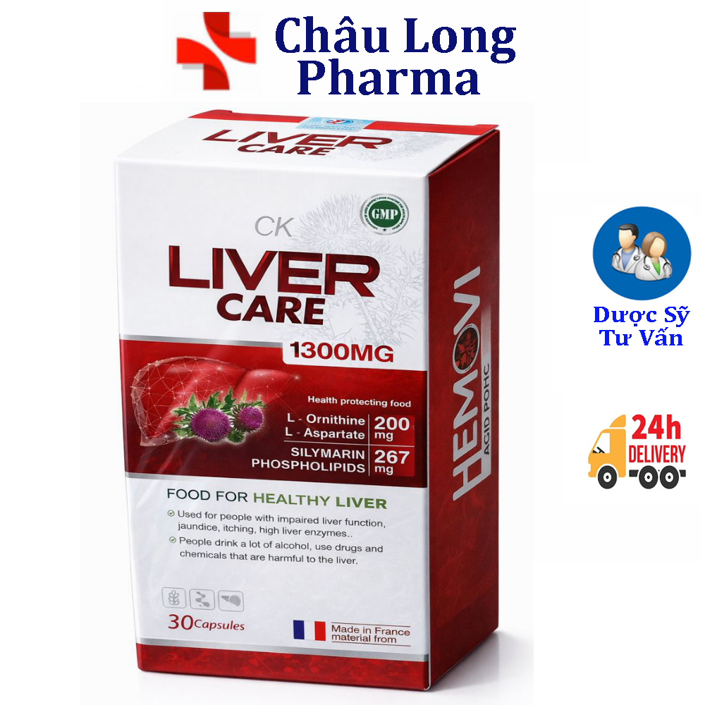 Viên uống CK Liver Care 1300 giúp giải độc gan, hỗ trợ thanh nhiệt, mụn nhọt, mẩn ngứa (Hộp 30 viên)