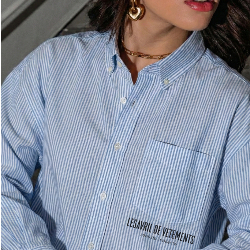 Áo Sơ Mi Sọc Essentiel Striped Shirt - Lesavril de Vetements