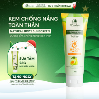  Kem Chống Nắng Body 50+ PA++++ kcn vật lý hoá học dưỡng ẩm da Trái Bơ Cỏ Mềm 120gr 
