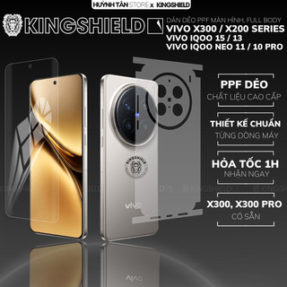  Miếng dán dẻo PPF VIVO IQOO 15 13 Neo 11 10 X300 X200 Pro Mini Ultra X200s trong suốt nhám chống bám vân tay KINGSHIELD 