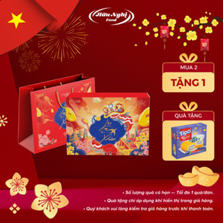  Hộp Quà Tết Lộc Xuân - Thịnh Vượng 921g Hộp quà Tết Hữu Nghị 8 sản phẩm  Bao bì mới 2026  