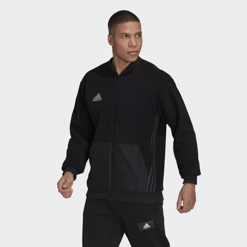 Áo Khoác Adidas Sherpa Holiday Pack Essentials - Màu Đen - HL6920