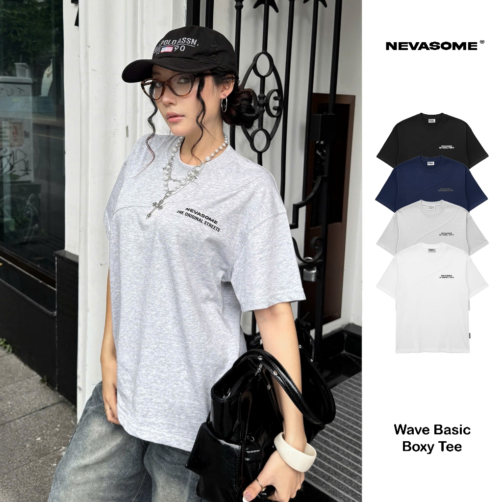 Áo Thun Boxy The Original Streets Nevasome Cotton 250gsm Local Brand Tay Lỡ Form Boxy Rộng Nam Nữ | BigBuy360 - bigbuy360.vn
