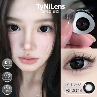  Lens Mắt Đen Baby TyNiLens CIR BLACK Giãn To 14.5mm cận 0-8 độ tặng khay gương  chất liệu MPC cao cấp  