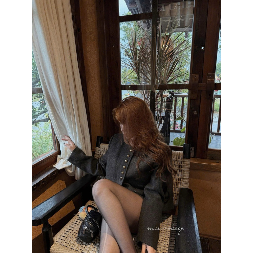 [A0.281] Áo Khoác Dạ Nắp Túi Khuy Nấm Hàng 2 Lớp Có Độn Vai 4 Màu Đứng Form | BigBuy360 - bigbuy360.vn