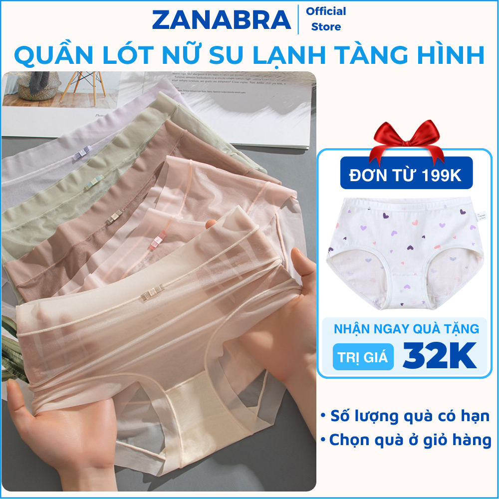 Quần Lót Nữ Đính Nơ, Quần Lót Su Chất Thun Lạnh Co Giãn 4 Chiều ZANABRA L896
