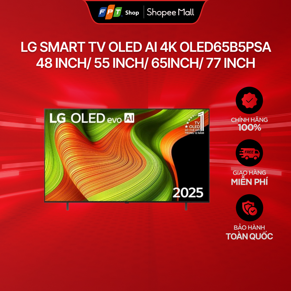 [Chỉ GH tận nơi] LG Smart TV OLED AI 4K OLED65B5PSA 48 inch/ 55 inch/ 65inch/ 77 inch