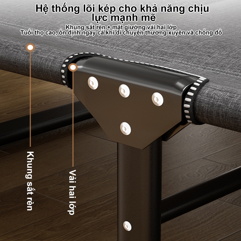 REX giường gấp gọn thông minh Giường Ngủ Văn Phòng Giường Xếp Điều Chỉnh Độ Ngả Khung Kim Loại Kiểu dáng cotton mỏng | BigBuy360 - bigbuy360.vn