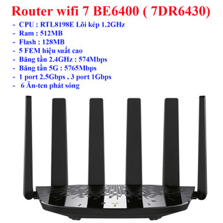   New Seal  Bộ Phát router Wifi 7 TPLINK BE6400  7DR6430  - Xyên tường mạnh - Chịu tải cao 