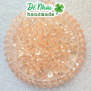 50 Hạt Pha Lê Hình Tròn Dẹp (Bánh Cam) 8mm