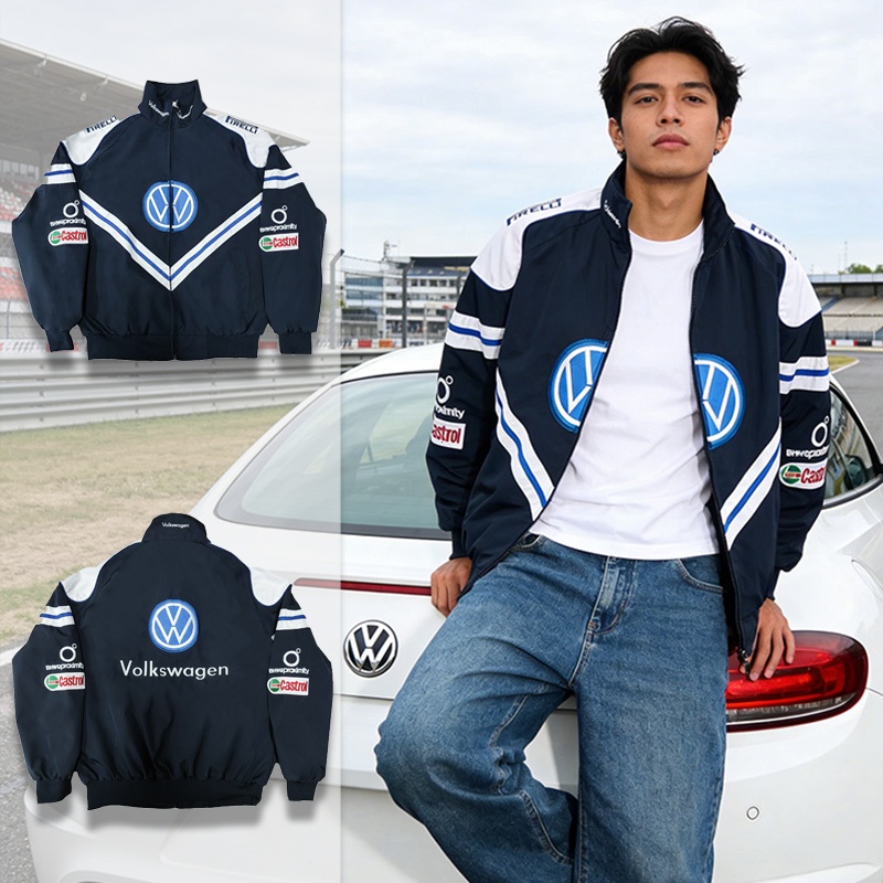【Local Brand】GTY Áo Khoác Gió Đua Xe Volkswagen,Áo Khoác Nam Boy Phố Vintage,Áo Khoác Jacket Thể Tha
