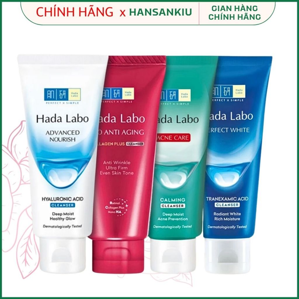 (CHÍNH HÃNG 80G) Kem Rửa Mặt Dưỡng Ẩm, Sáng Da, Mờ Thâm Hada Labo (80g/túyp) sữa rửa mặt srm hadalab