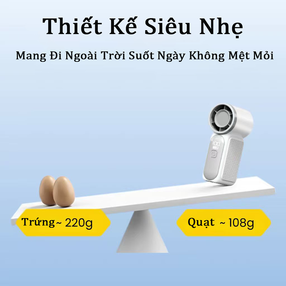 ⚡Siêu mini quạt tích điện⚡mang theo mình Dễ mang theo 100 cấp độ gió Màn hình LED quạt cầm tay | BigBuy360 - bigbuy360.vn
