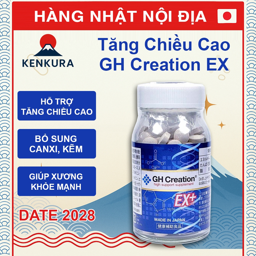 Tăng Chiều Cao Cho Bé GH Creation Nhật Bản, Viên Uống Canxi Tăng Chiều Cao GH Chính Hãng - 270 Viên