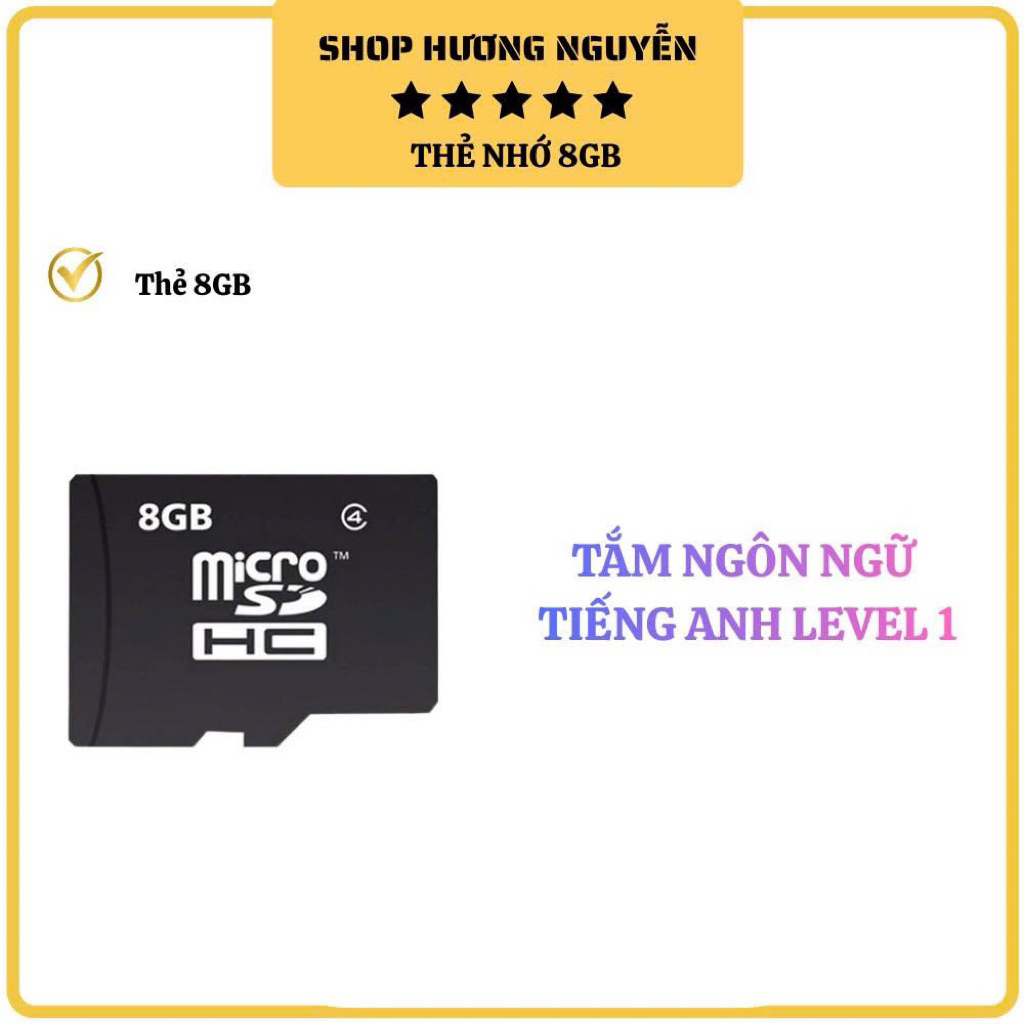 Thẻ nhớ 8GB- dành cho trẻ tắm ngôn ngữ tiếng Anh Level 1