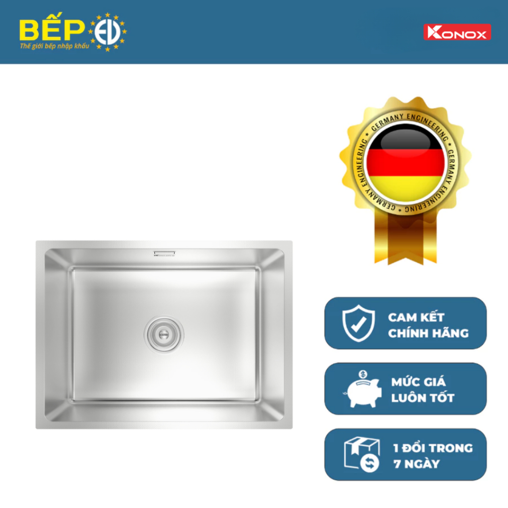 Chậu rửa bát 1 hố chống xước KN6044SU Dekor