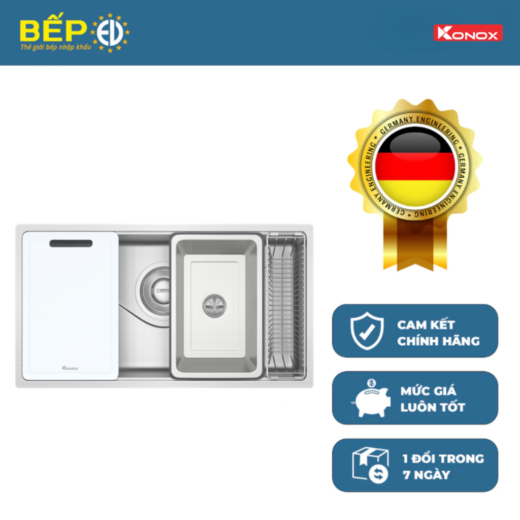 CHẬU RỬA CHÉN BÁT KONOX TARI 8748SR FULL