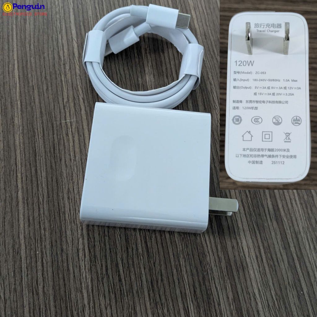 Củ Sạc Nhanh USB-C 120W GaN PD | Kèm Cáp 120W 1.5m | Sạc Laptop, Điện Thoại