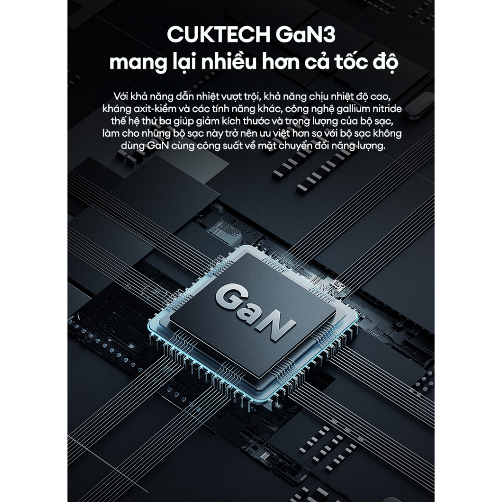 Củ Sạc GaN CUKTECH AD653N 2C1A | Công Suất Max 65W | Kích Thước Nhỏ Gọn | Bảo Hành 18 Tháng | BigBuy360 - bigbuy360.vn
