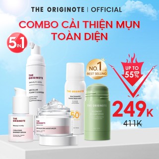  Combo 5IN1 chăm sóc da toàn diện The Originote hỗ trợ giảm mụn và làm sáng da dưỡng ẩm 