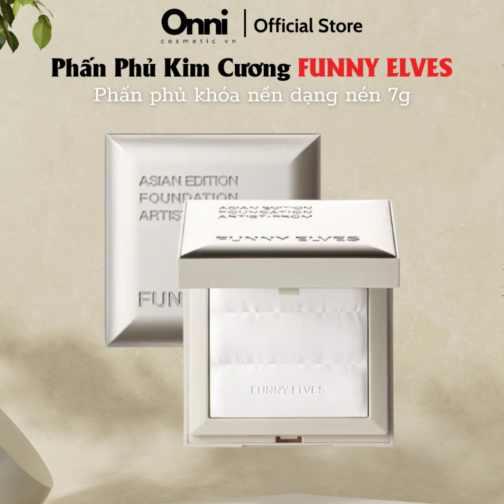 [FunnyElves] Phấn phủ Kim Cương siêu mỏng nhẹ tự nhiên, bám nền, phù hợp với mọi loại da