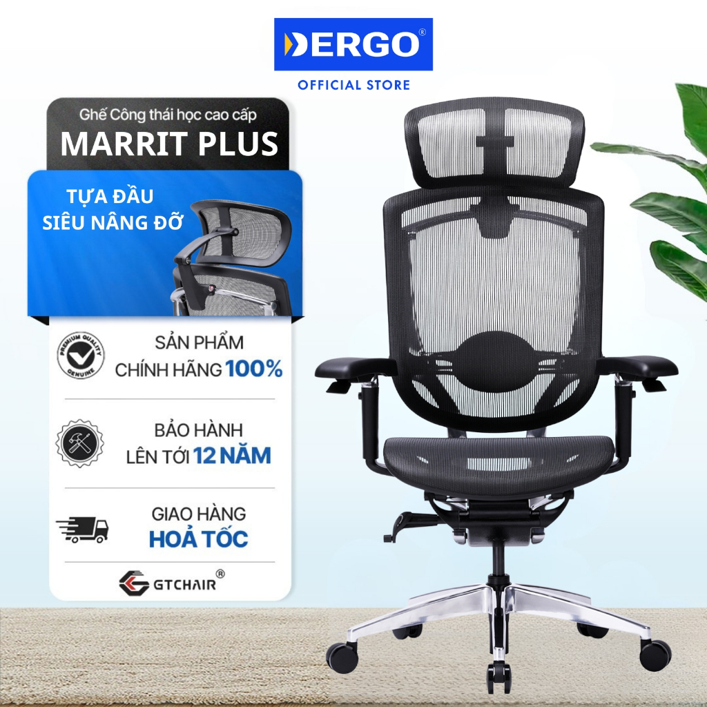 Ghế Công thái học Cao Cấp DERGO GTChair Marrit X Plus
