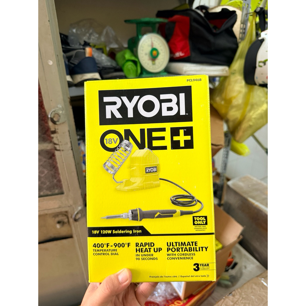 máy hàn chì pin 18v ryobi PCL946 ( thân máy )