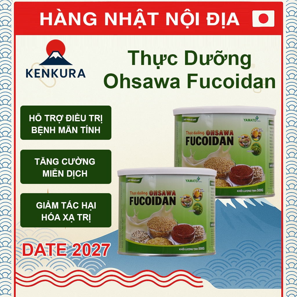 2 Hộp Ngũ Cốc Thực Dưỡng Ohsawa Fucoidan, Sữa Fucoidan Chính Hãng Hỗ Trợ Bệnh, Tăng Cường Sức Khỏe