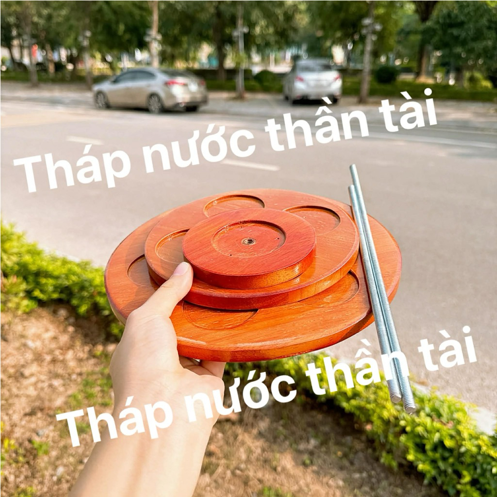 Tháp nước 3 tầng - Tháp nước thần tài - tháp gỗ 3 tầng