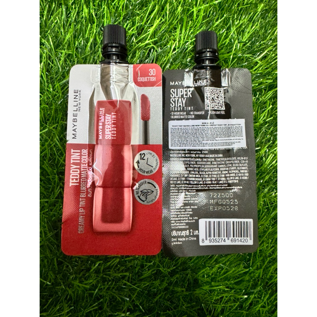 [DATE 2028] Minisize - SON KEM BÔNG BỀN MÀU MAYBELLINE TEDDY TINT TONE 30 Coquettish