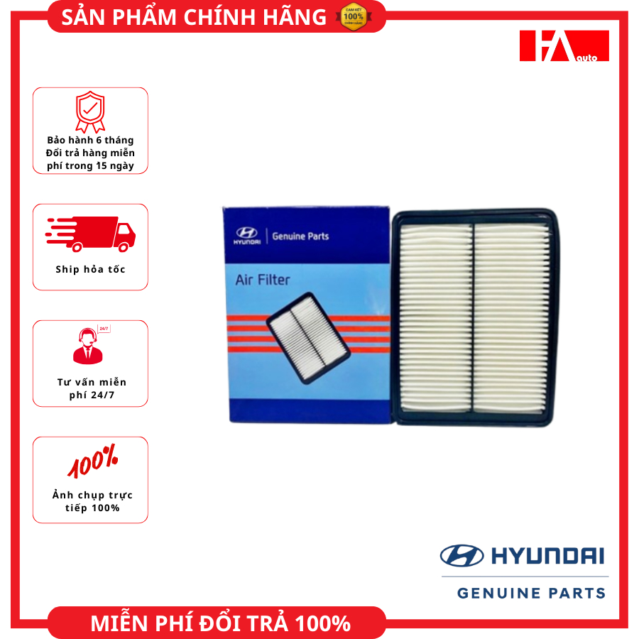 {Sỉ - Lẻ} Lọc gió động cơ Hyundai Santafe xăng 15-18, Kia Sorento xăng 15-18_ Mã: 28113-2W100
