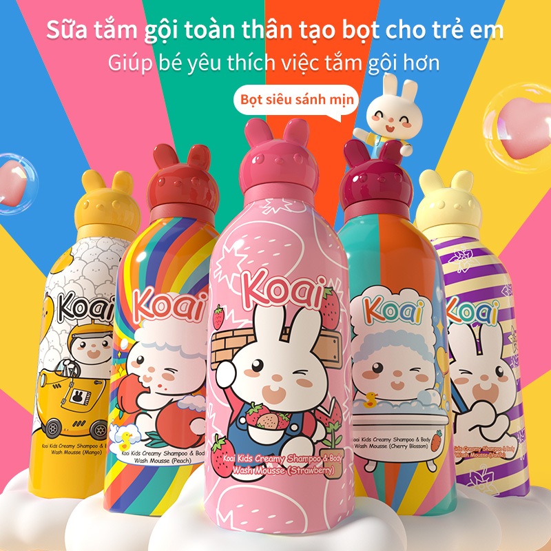 Koai Sữa tắm gội 2in1 cho bé 350ml Dịu nhẹ không cay mắt An toàn cho mọi lứa tuổi
