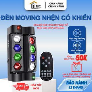  Đèn led sân khấu nhện SPIDER LIGHT thế hệ mới 2025 có khiển hiệu ứng RGB Laser cho sân khấu phòng bar đám cưới 