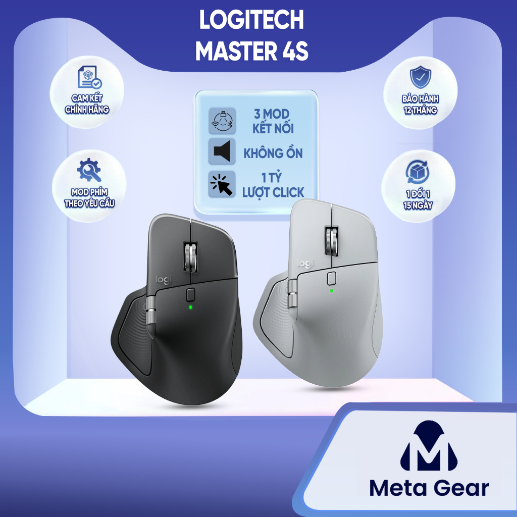 [CHÍNH HÃNG] Chuột không dây Logitech MX Master 4 & Master 3S- Chuột Bluetooth không tiếng, Thiết kế công thái học | BigBuy360 - bigbuy360.vn