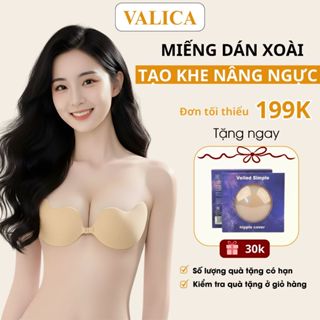  Áo dán ngực quả xoài cài trước - Miếng dán ngực su trơn mút mỏng VALICA D0129 