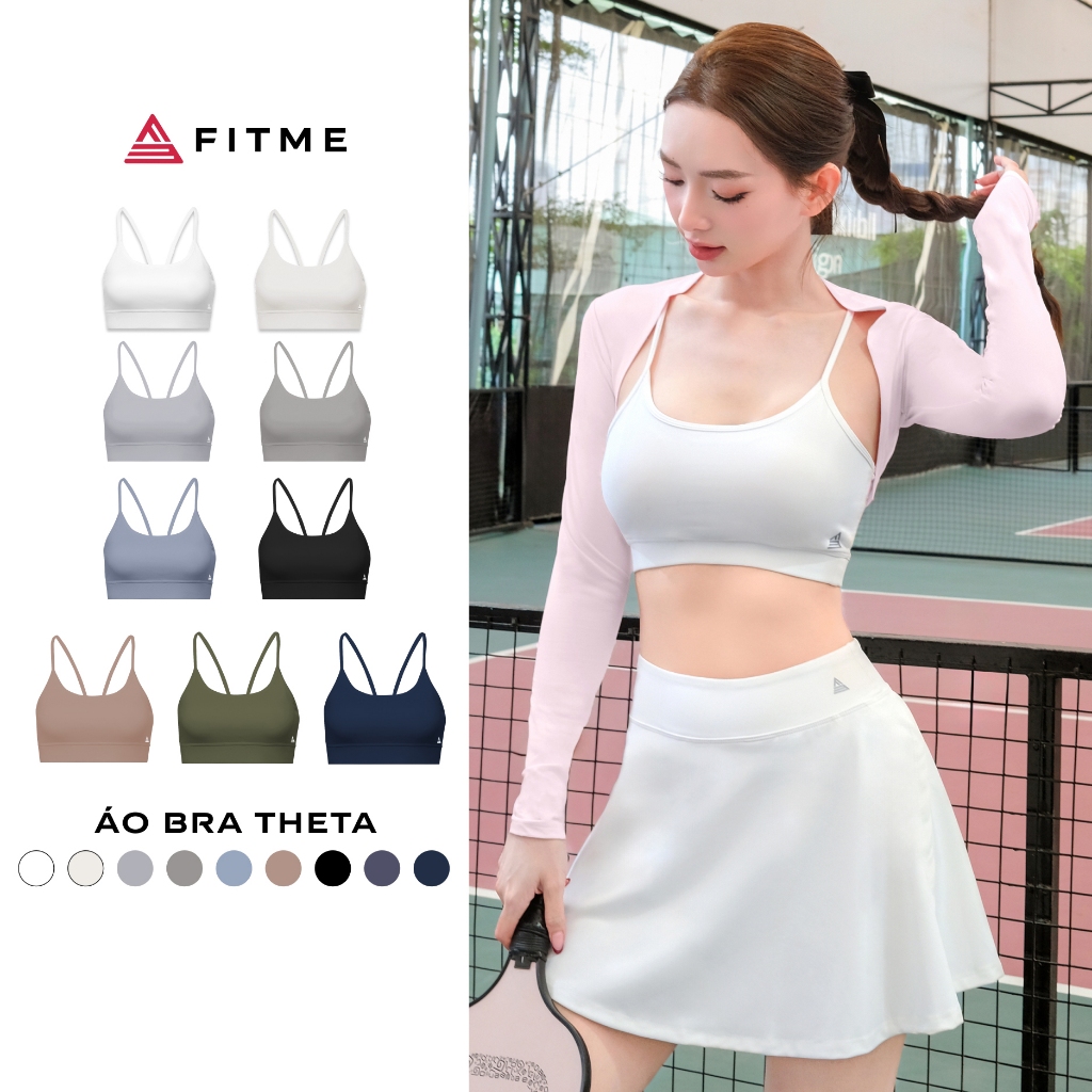 Áo bra tập gym yoga nữ Fitme Theta có mút chống sốc. nâng ngực chất thun thể thao cao cấp co giãn thoải mái BRTT