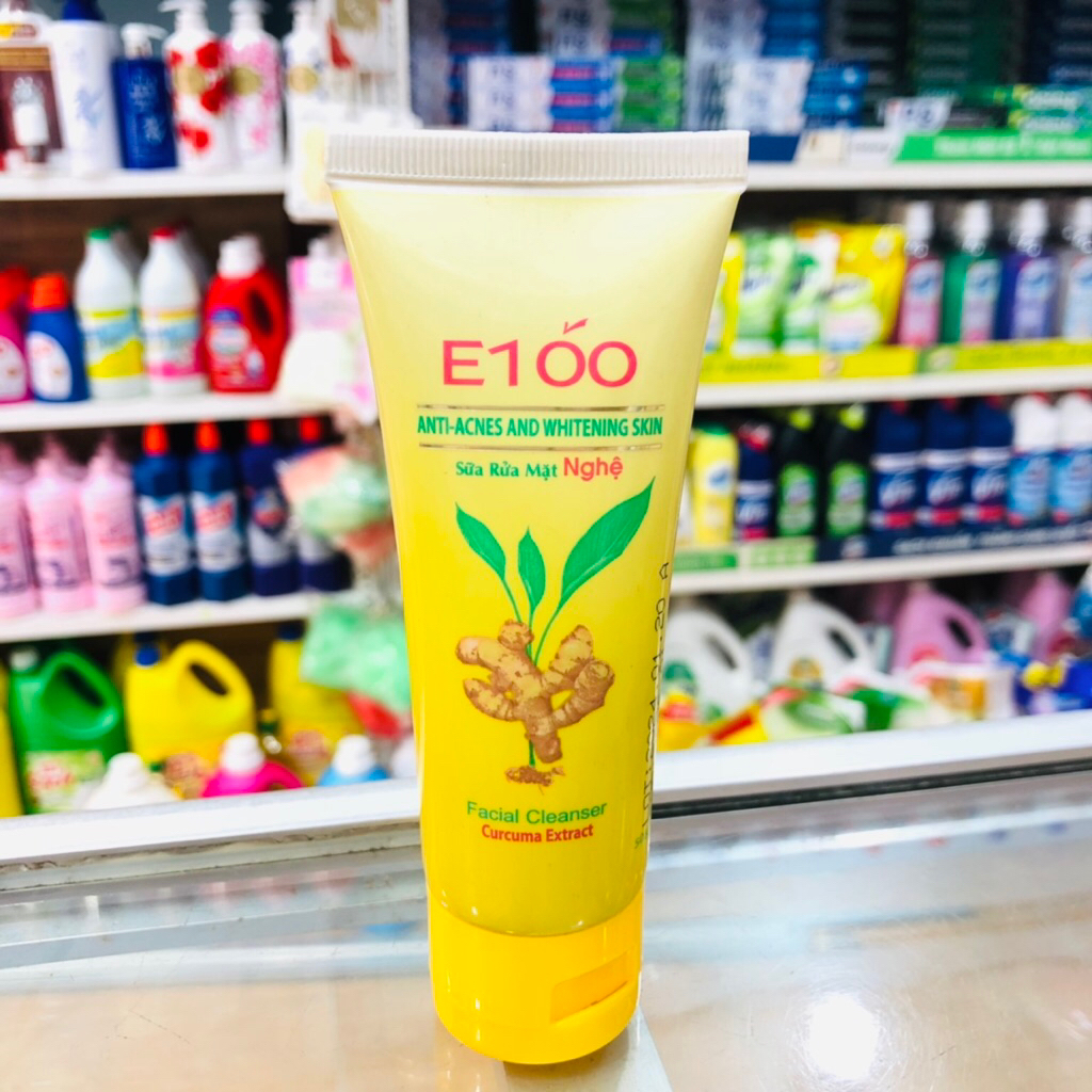 Sữa rửa mặt E100 nghệ sạch mụn cám 50g