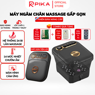  Bồn Ngâm Chân Massage DELAX Gấp Gọn 24 Bi Lăn,14 Mức Nhiệt Thư Giãn An Toàn Chống Giật BNC02 