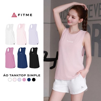Áo tank top tập gym nữ Fitme Simple ba lỗ thoáng khí chạy bộ chất liệu co giãn thoải mái thấm hút mồ hôi ATTS01