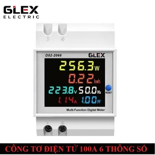 Công tơ điện tử 100A 6 thông số GILEX D52-2066 độ chính xác cao hàng chính hãng dùng cho gia đình phòng trọ
