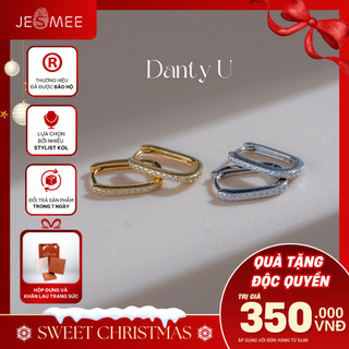  Bông tai bạc nữ dáng chữ U Danty U Jesmee bông tai bạc 925 khuyên tai nữ phong cách thanh lịch - E6660 