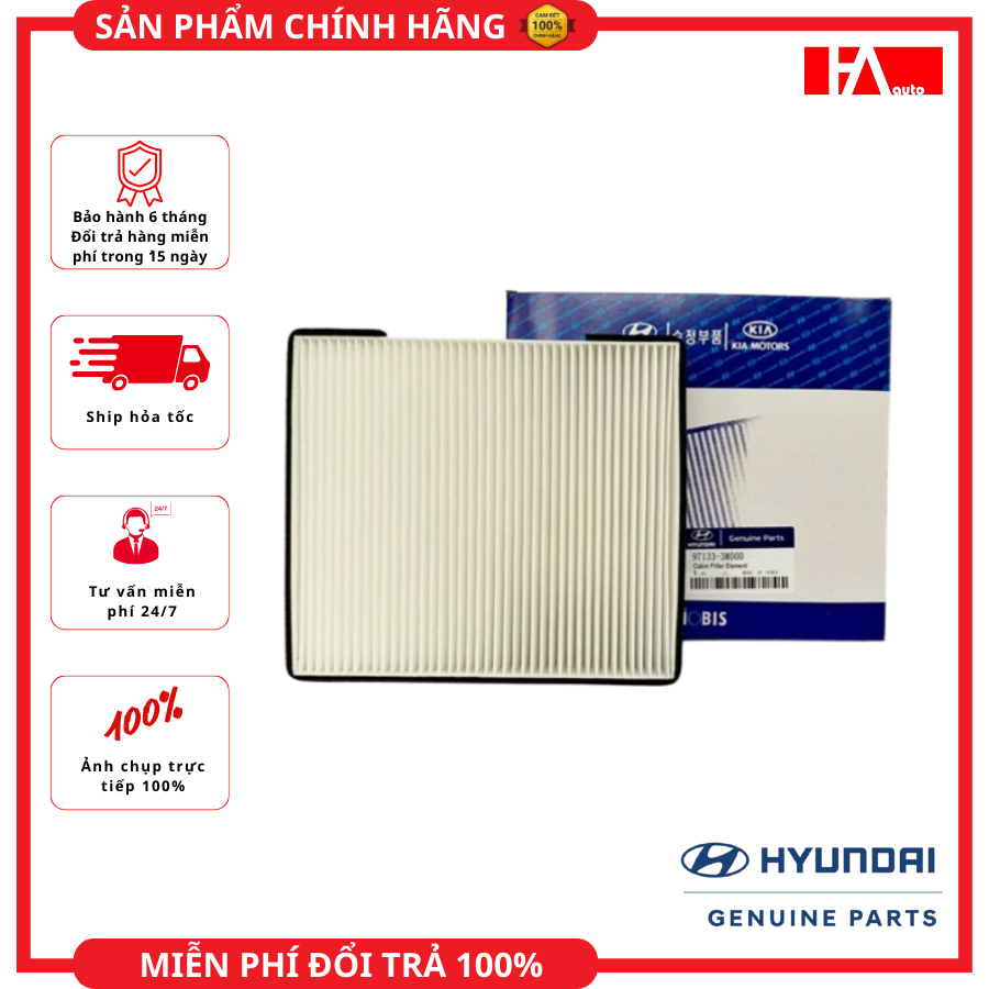 {Sỉ-Lẻ} Lọc gió điều hòa Hyundai Genesis, Kia K9, K900,Genesis G70, G80,G90,GV70,GV80 (97133-3M000)