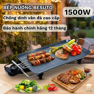  Bếp nướng điện không khói BESUTO công suất 1500W bếp nướng điện đa năng bảo hành 12 tháng. 