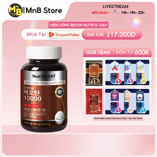 Viên Uống Biotin 10000 Nutri D-Day Hỗ Trợ Mọc Tóc Hộp 90 viên