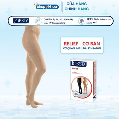 Vớ Y Khoa JOBST Relief - Vớ Quần (Hông), Màu Da, Kín Ngón, Dòng Cơ Bản, Áp Lực 20-30mmHg (Tất Y Khoa)