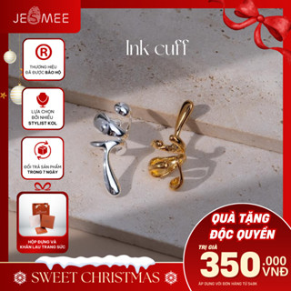  Bông tai nữ kẹp brass Ink Cuff Jesmee khuyên tai nữ đeo một bên thiết kế độc đáo - E6863 