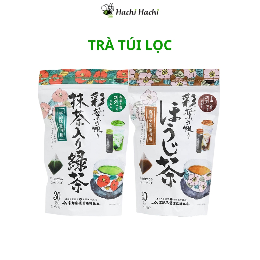 Trà xanh túi lọc Matcha Uji / Houjicha Kyoto Nhật Bản 120g (4gx30 gói) - Hachi Hachi Japan Shop