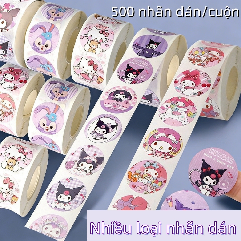 Nhãn Dán Cuộn Hình Hoạt Hình - Trang Trí Sổ Tay, Thưởng Cho Trẻ Em , miếng dán trang trí- Quà Tết