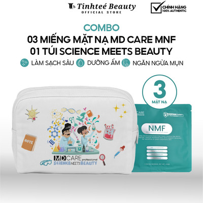 COMBO  03 MIẾNG MẶT NẠ MD CARE MNF 01 TÚI SCIENCE MEETS BEAUTY